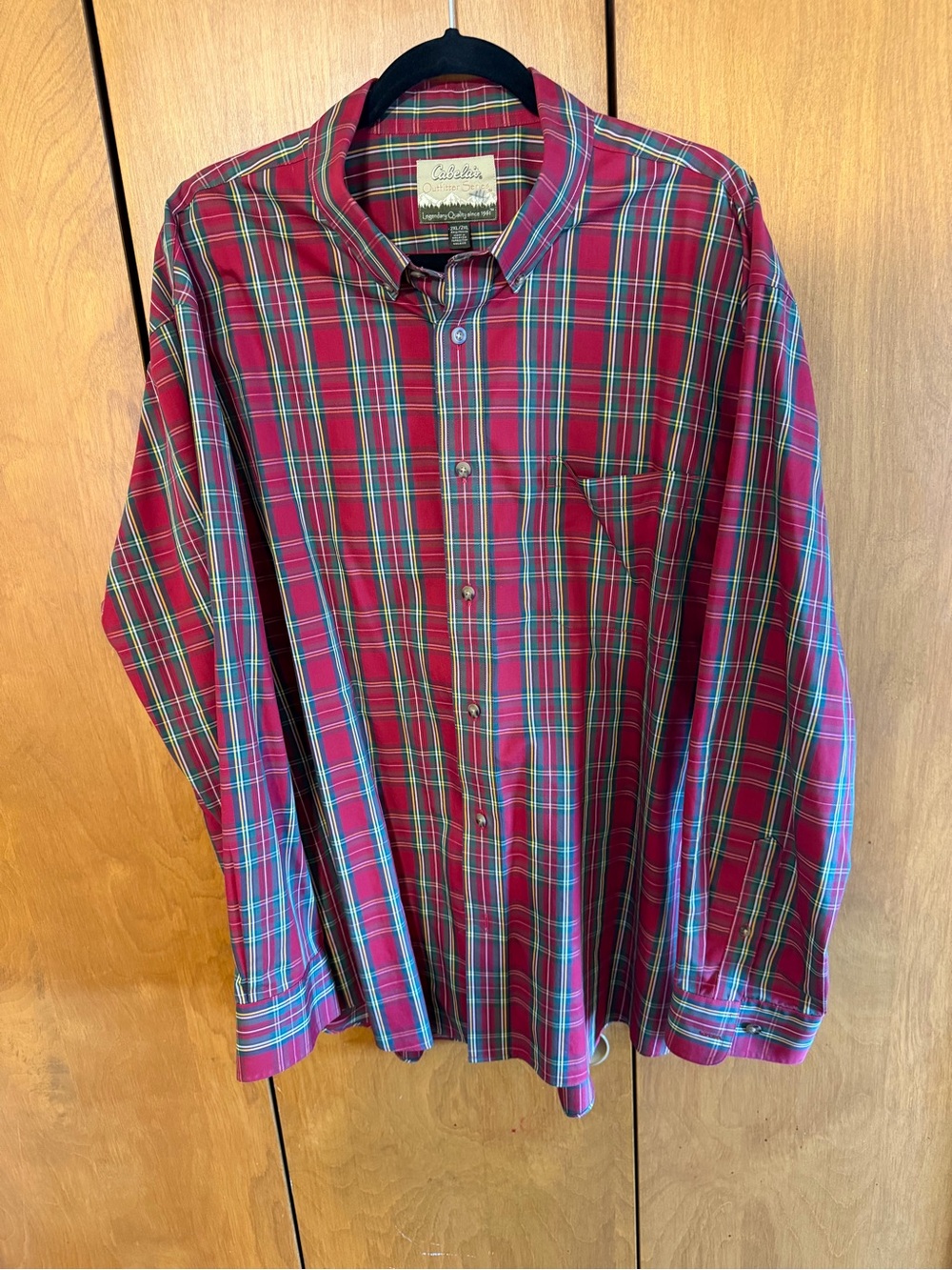 Cabela's Outfitter Series Red Plaid Button-Down Shirt